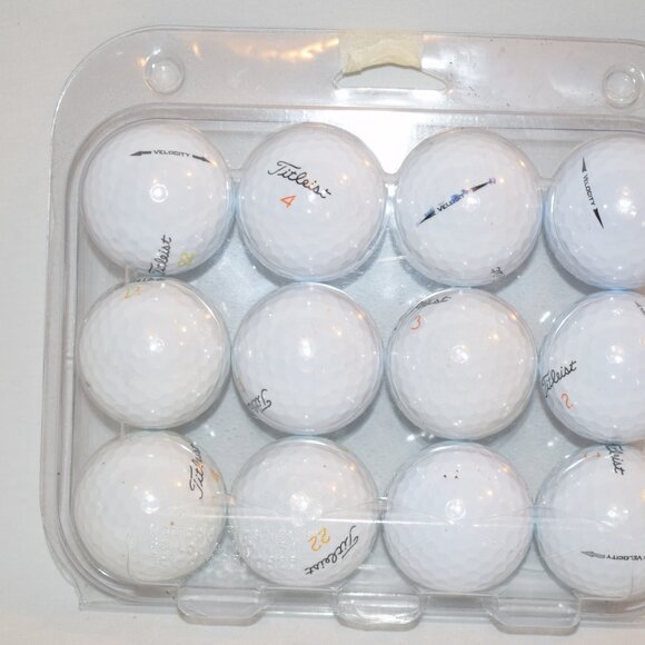 NIP 12 Assorted Titleist Velosity Golf Balls 1 Dozen - Picture 1 of 2
